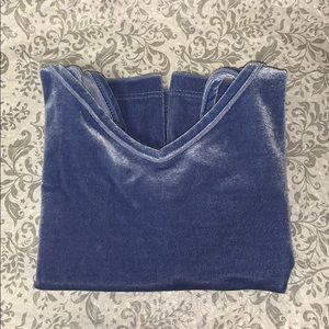 Blue velvet top